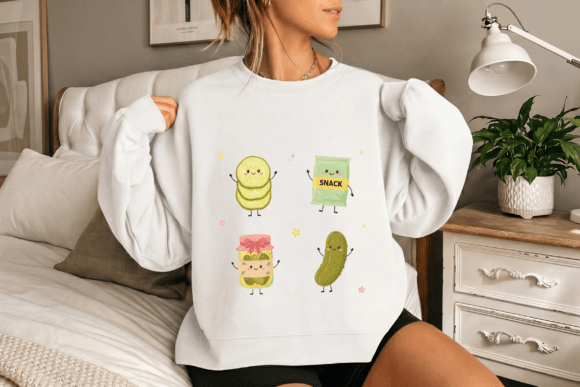 Download Cute Kawaii Pickles Snack Grid Design - Cute Collection