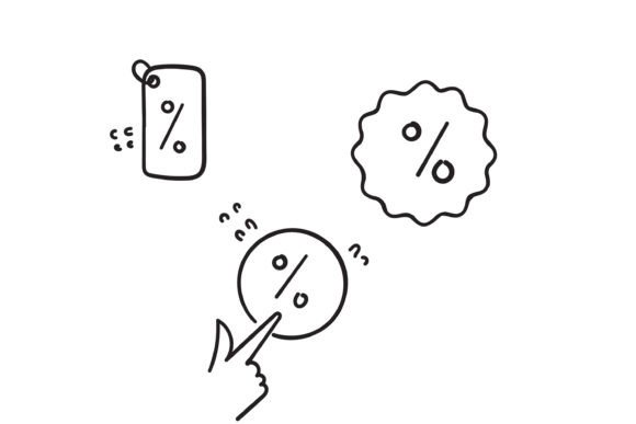 Download Doodle Discount Banner Illustration - Premium Resources