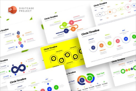 Download Circle Timeline Infographic Presentation - Presentation Collection