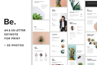 Download Vertical A4 US Letter Keynote Presentation Template +30 Free Photos - Presentation Collection