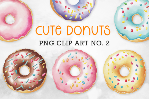 Download Cute Donut Clip Art Set 2 - Cute Collection