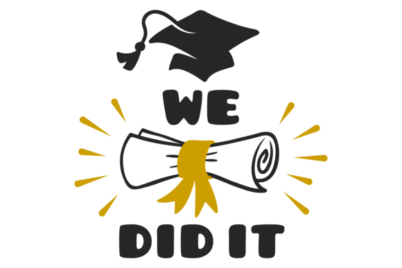 Download Diploma Graduation Label. Retro Typograp - Graduation Collection
