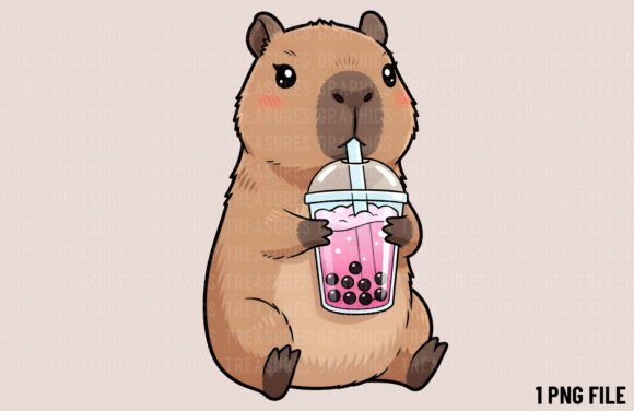Download Cute Capybara Kawaii Animal Clipart PNG - Cute Collection