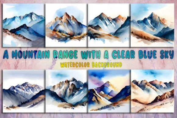 Download A Mountain Range with a Clear Blue Sky - Clear Collection