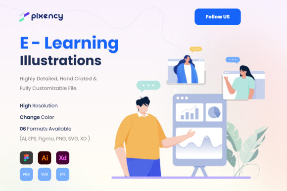 Download E-Learning Presentation Illustration - Presentation Collection