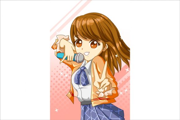 Download Cute Teenage Student Girl Singing Song - Cute Collection