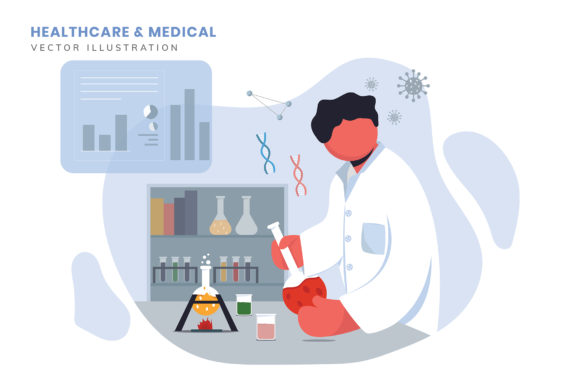 Download Medical Corona Vaccine Flat Illustration - Corona Collection