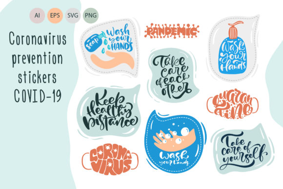 Download Coronavirus Prevention Stickers - Corona Collection