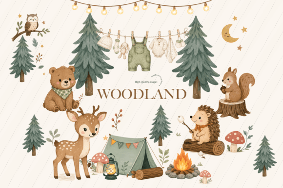 Download Cute Woodland Forest Animal Clipart - Cute Collection