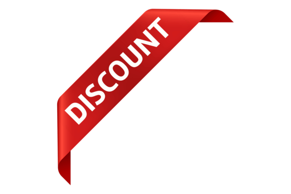 Download Red Corner Ribbon Label. Discount Product - Premium Bundle